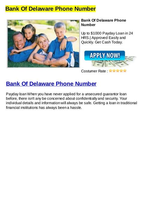 Payday Loans Delaware Phone Number